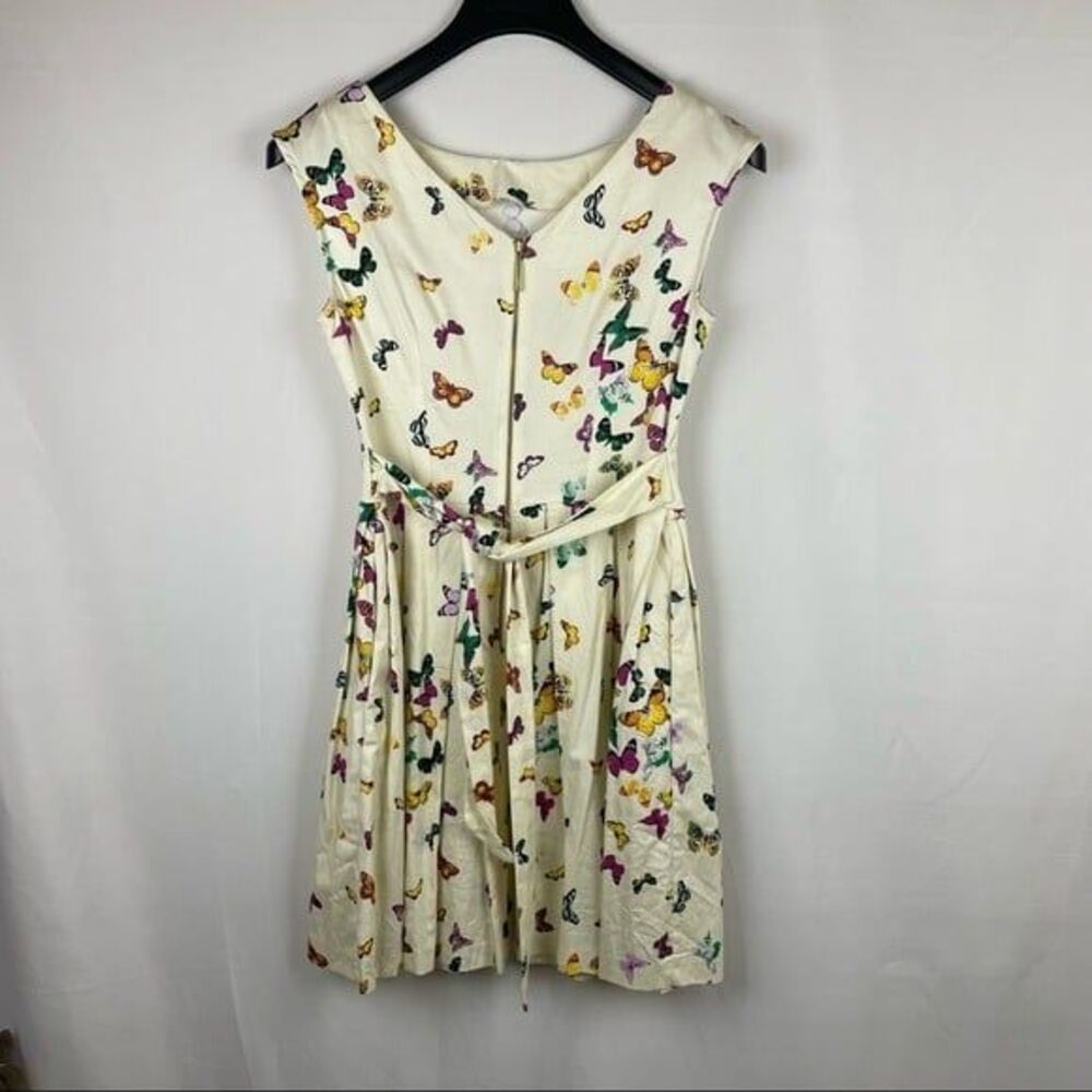 Closet London butterfly dress back zipper pockets 4 Y2K 80's - Picture 7 of 9